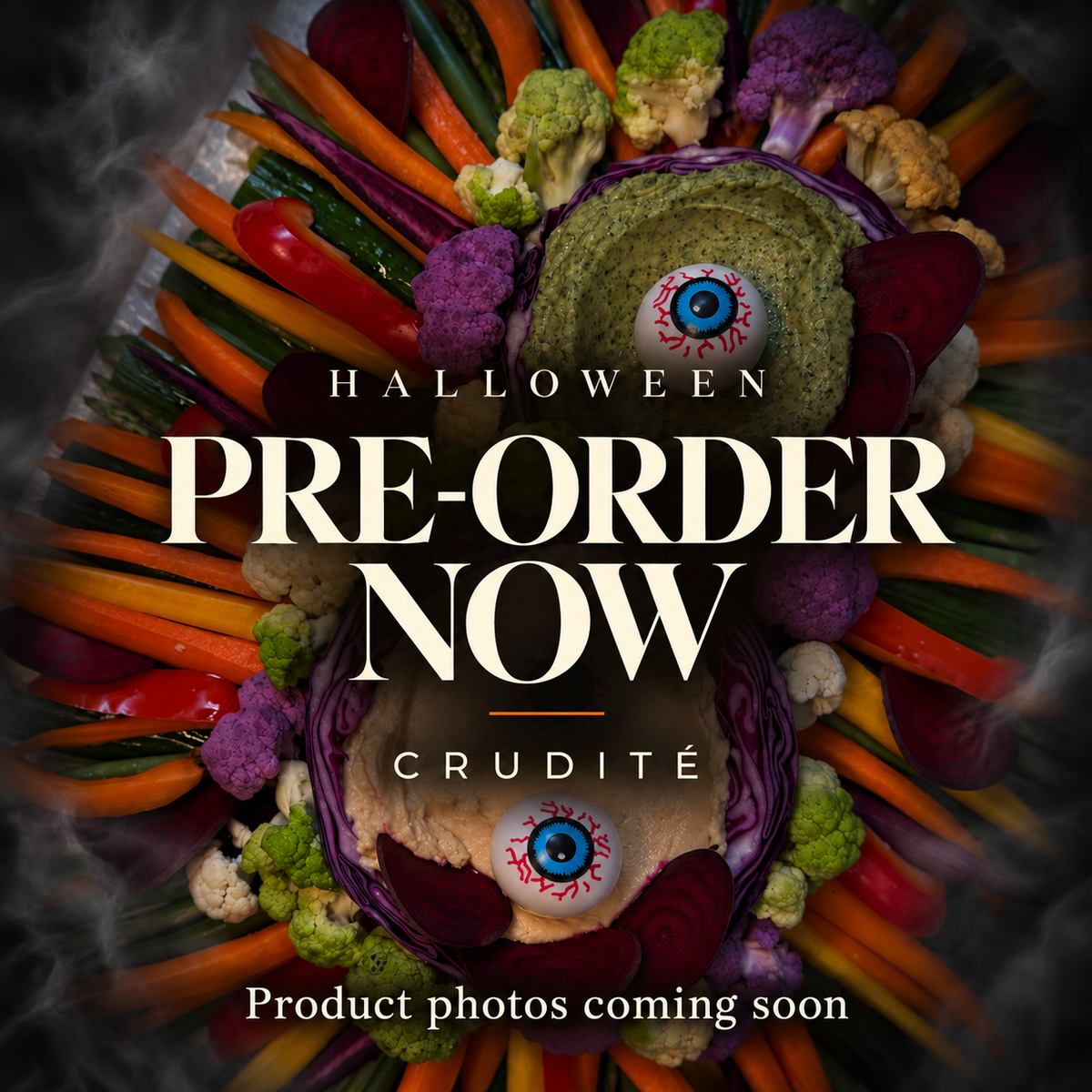 Halloween crudite — pre-order now. Product photos coming soon.